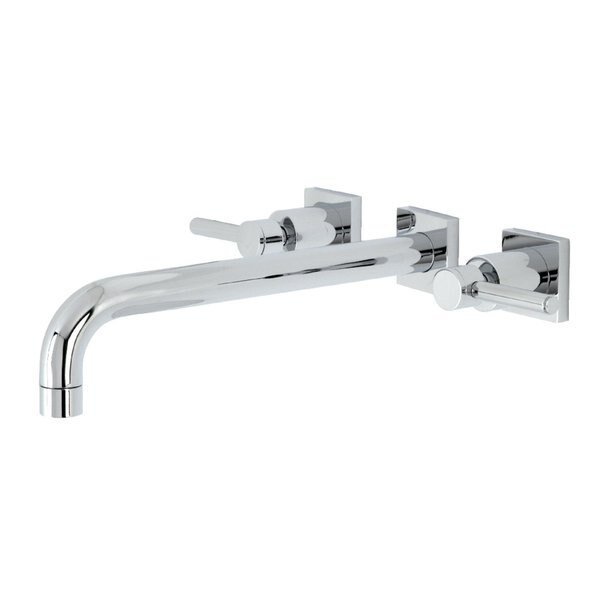 KS6051DL Wall Mount Tub Faucet, Polished Chrome, Kingston Brass, Mfr#: KS6051DL